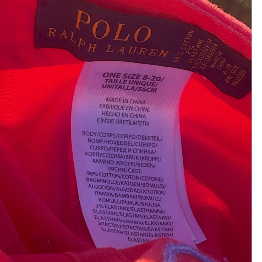POLO Ralph Lauren 3 Big Pony Logo Strapback Youth Baseball Cap Preppy Dad EUC - Picture 5 of 7
